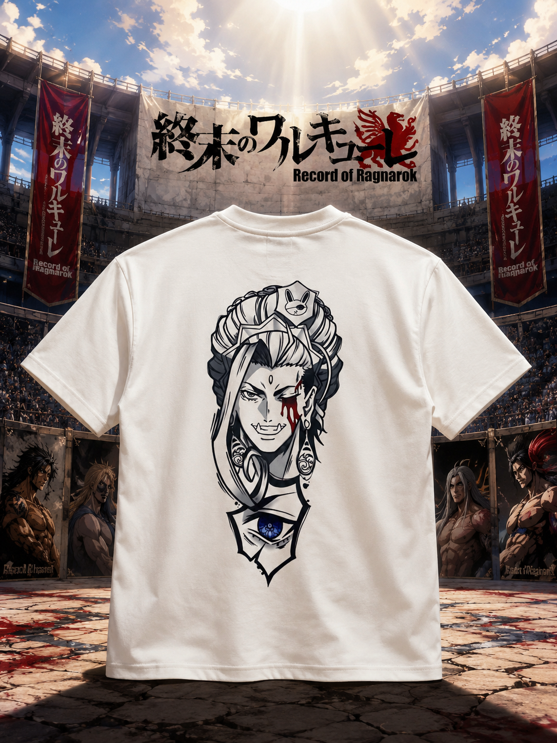 Oversized record of ragnarok Buddha T-shirt