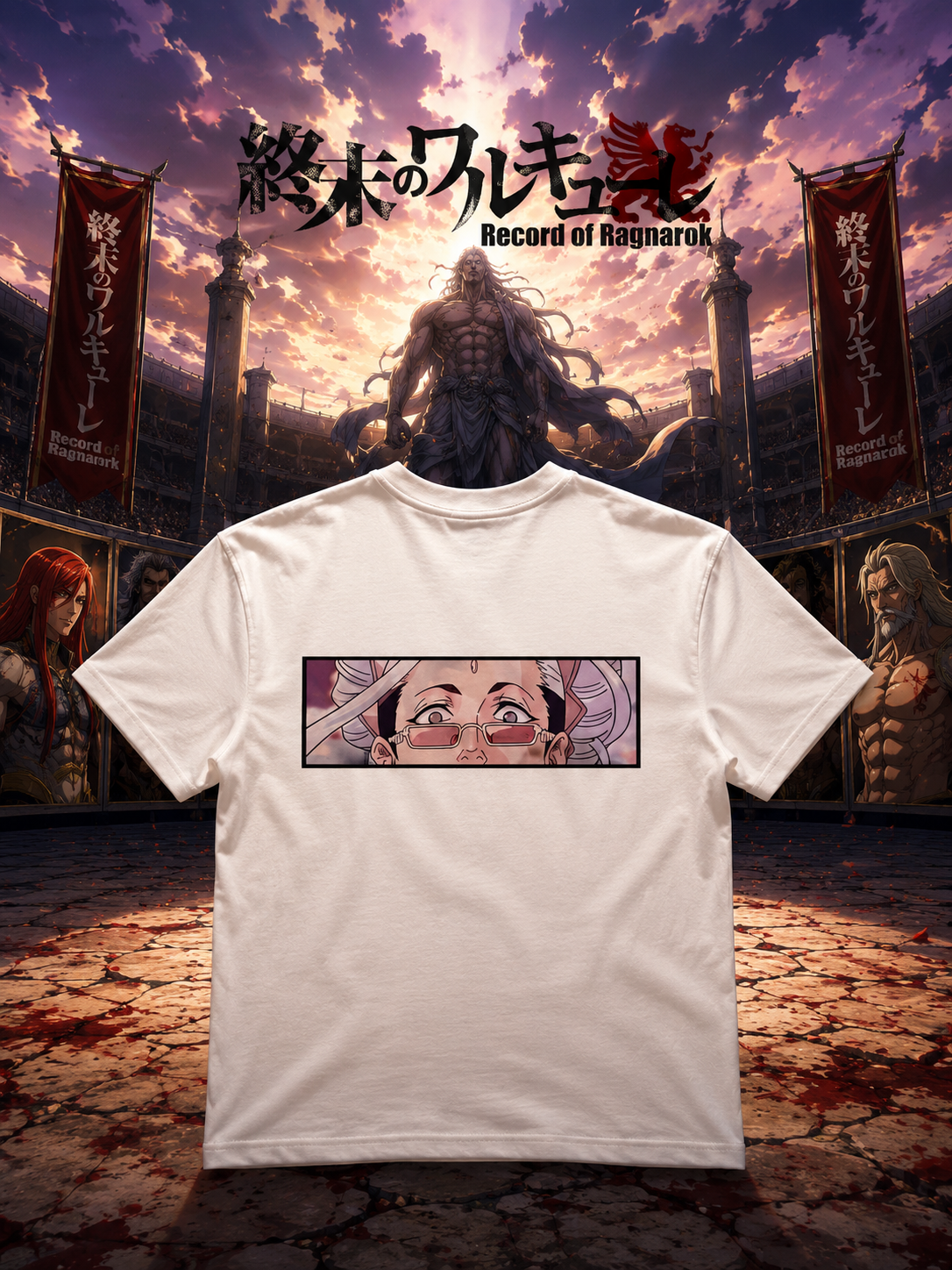 Oversized record of ragnarok Buddha T-shirt